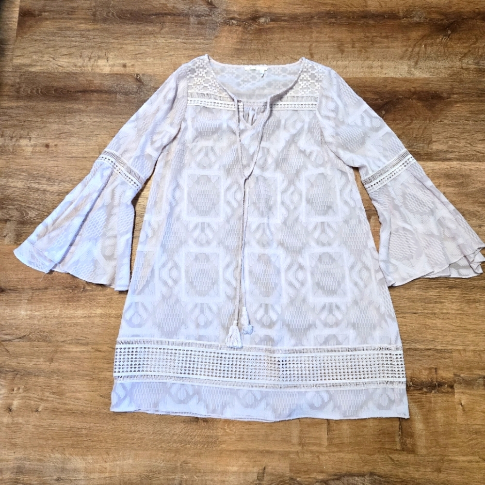 Anthropologie Floreat Elegant Boho Light Pink Dress